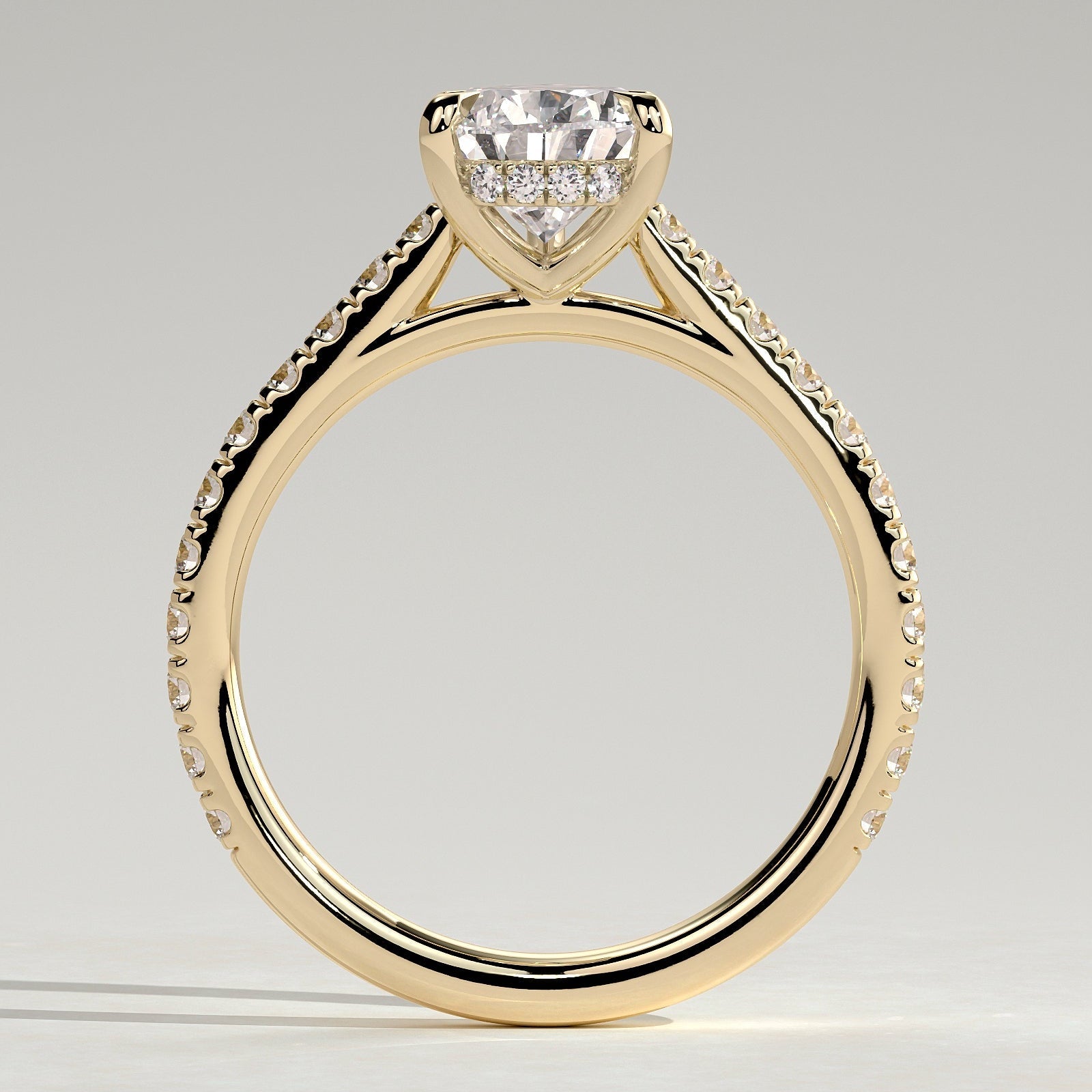 2 CT Pear Pave Moissanite Engagement Ring