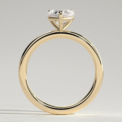 2 CT Pear Solitaire Moissanite Engagement Ring