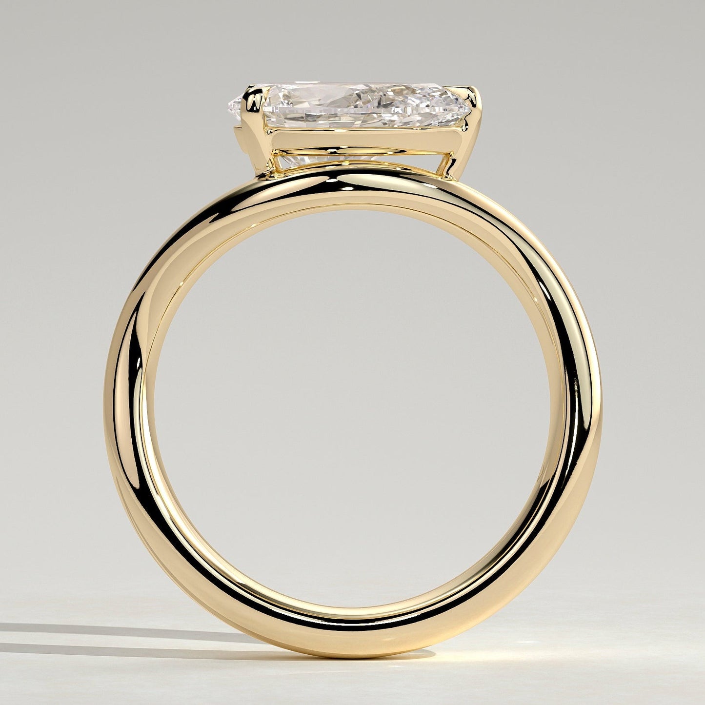 2 CT Pear Solitaire Moissanite Engagement Ring