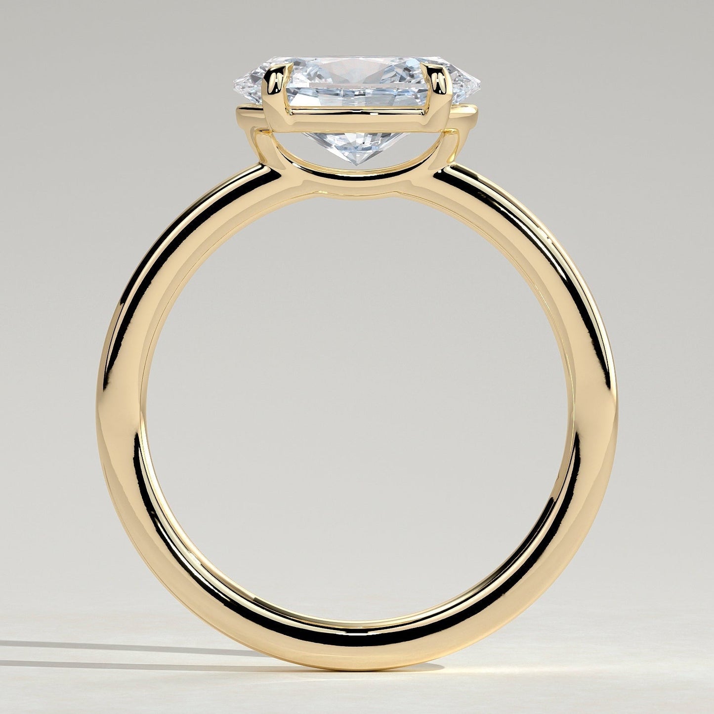 2 CT Oval Solitaire Moissanite Engagement Ring