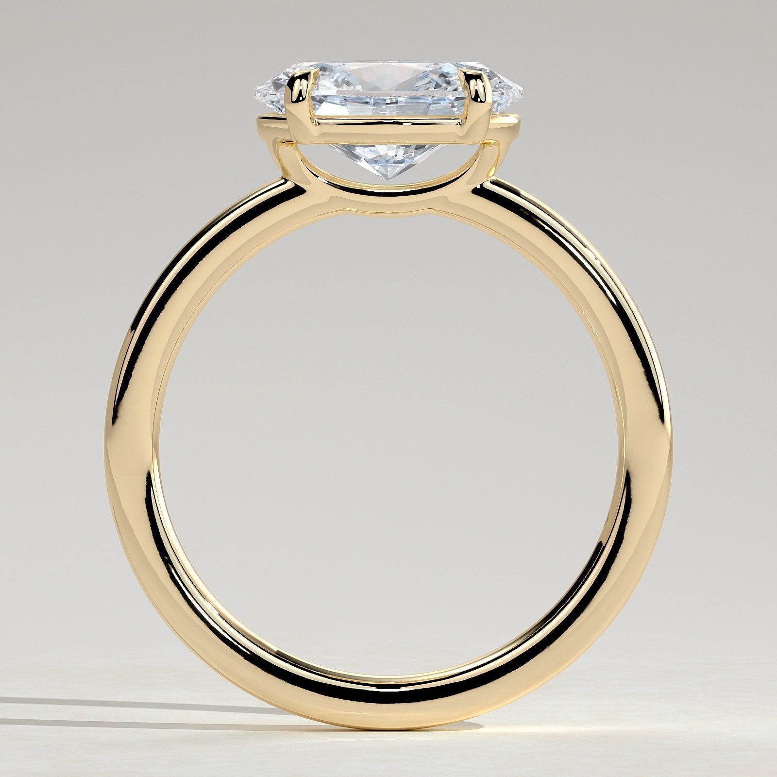 2 CT Oval Solitaire Moissanite Engagement Ring