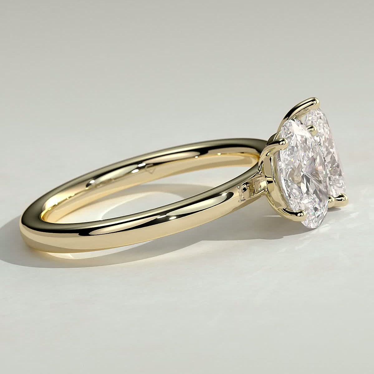 1 CT Pear Toi et Moi Moissanite Engagement Ring