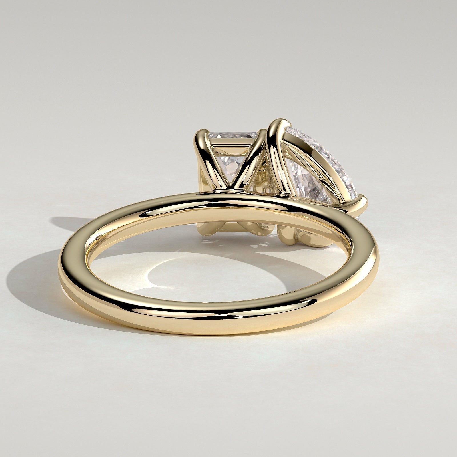 1 CT Pear Toi et Moi Moissanite Engagement Ring