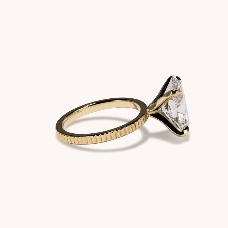 5.23 CT Oval Solitaire Moissanite Engagement Ring