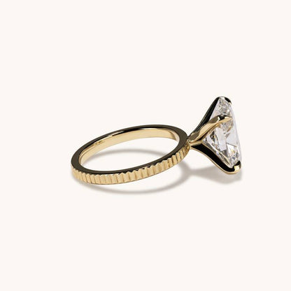 5.23 CT Oval Solitaire Moissanite Engagement Ring