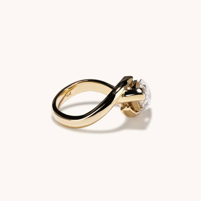 3.02 CT East West Marquise Moissanite Engagement Ring