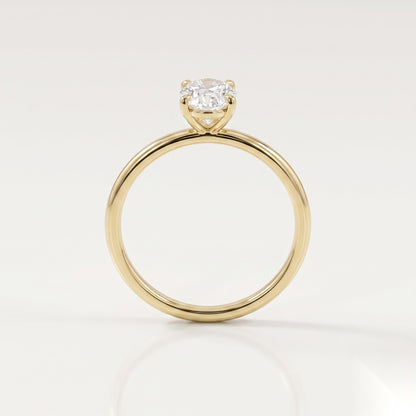 0.25 CT Oval Solitaire Moissanite Engagement Ring