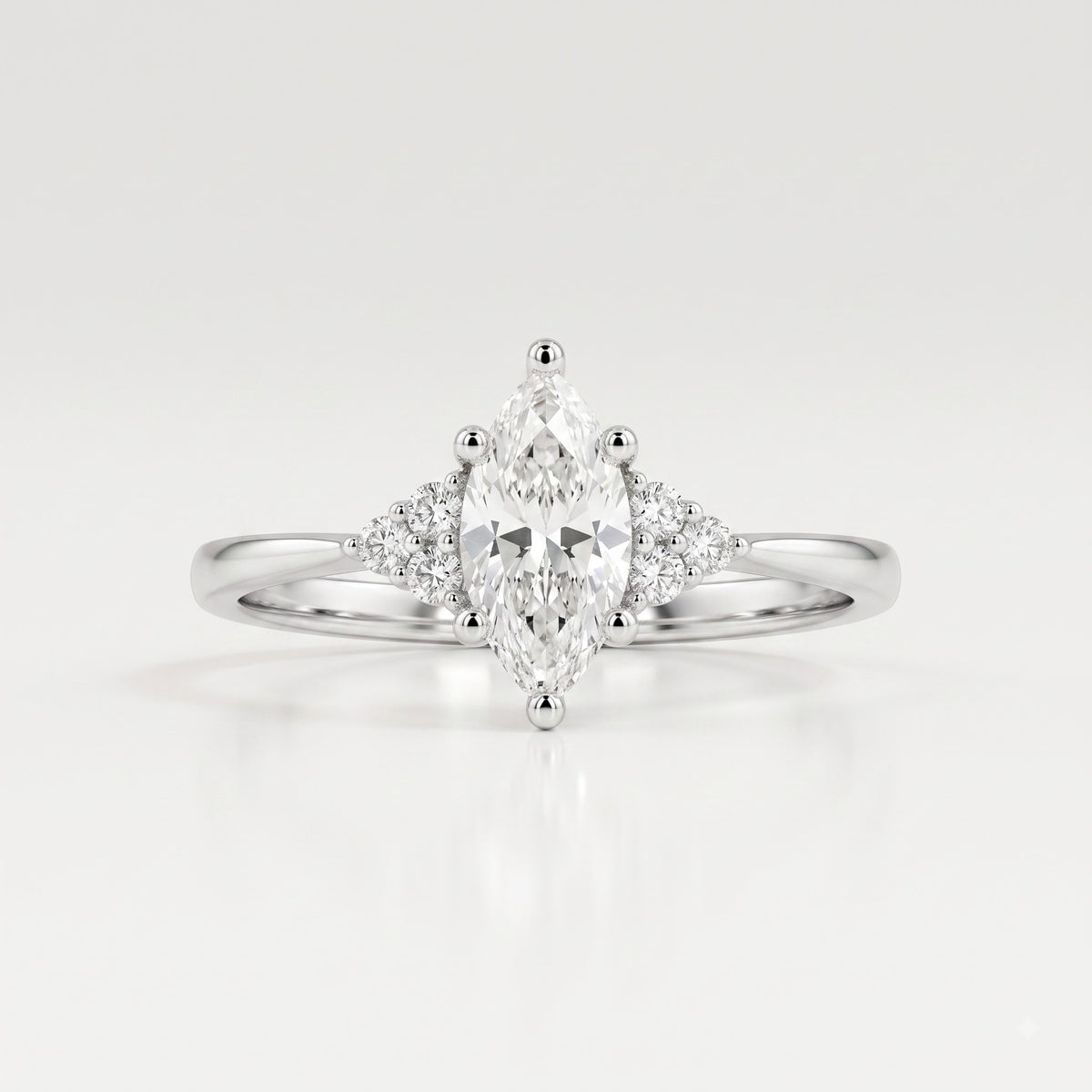 0.5 CT Marquise Vintage Moissanite Engagement Ring