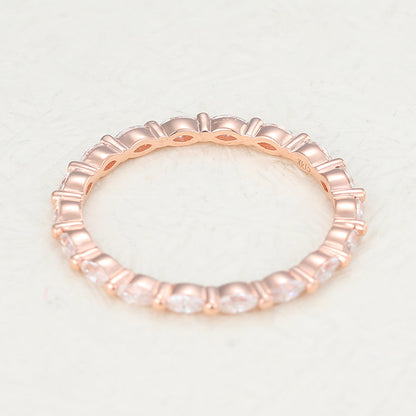 1.44 TCW Marquise Full Eternity Moissanite Wedding Band