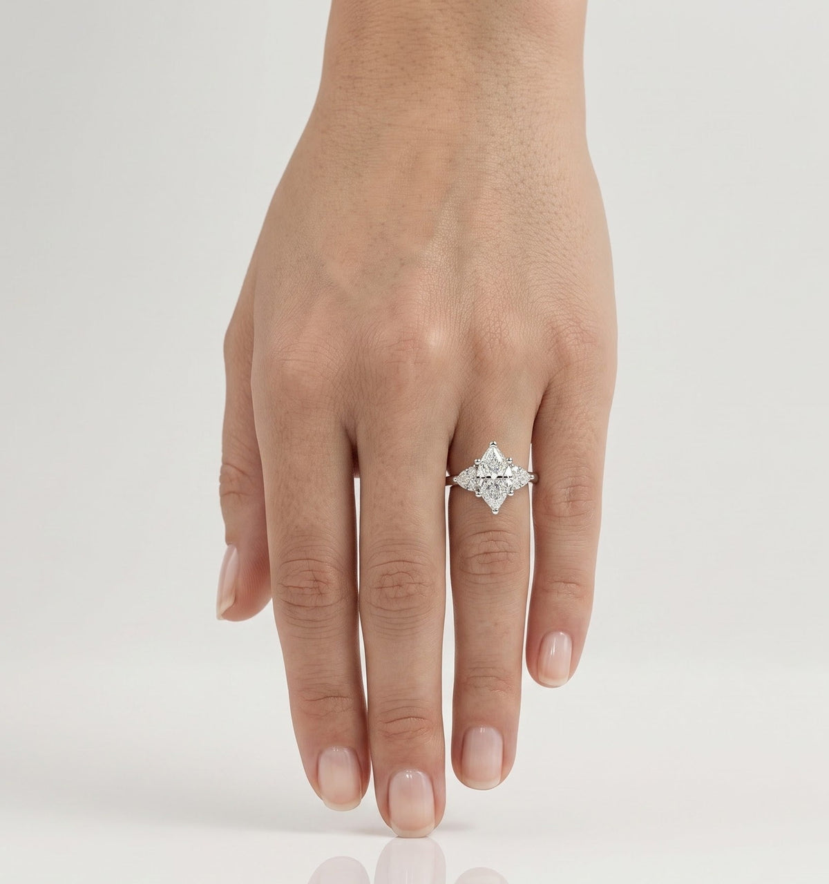 0.5 CT Marquise Vintage Moissanite Engagement Ring