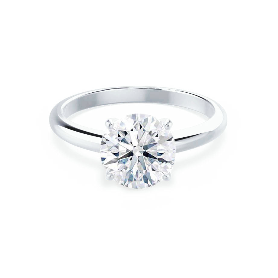 1.2 CT Round Solitaire Moissanite Engagement Ring