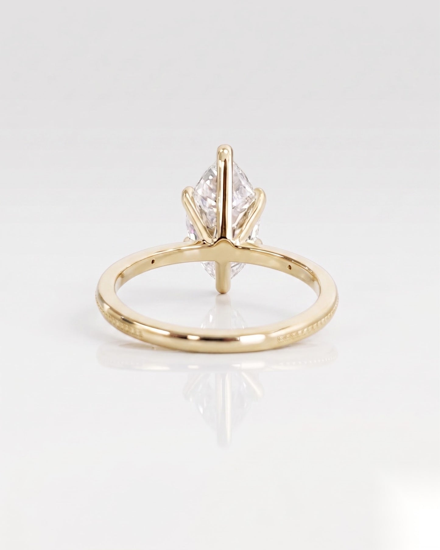 1 CT Marquise Dainty Pave Moissanite Engagement Ring