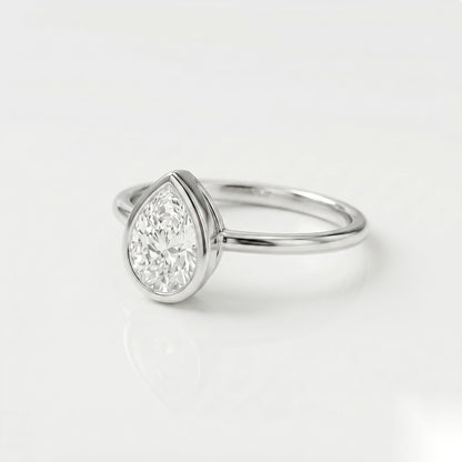 1 CT Pear Solitaire Moissanite Engagement Ring