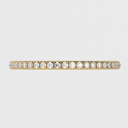 0.30 TCW Round Shaped Moissanite Wedding Band