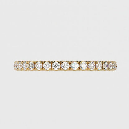 0.25 TCW Round Shaped Moissanite Wedding Band