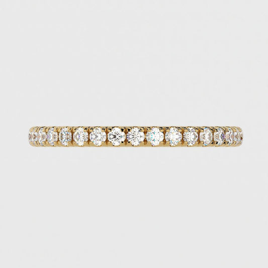 0.25 TCW Round Shaped Moissanite Wedding Band