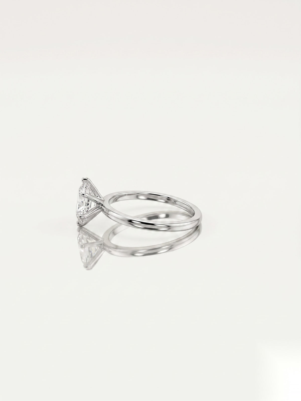 0.5 CT Marquise Solitaire Moissanite Engagement Ring