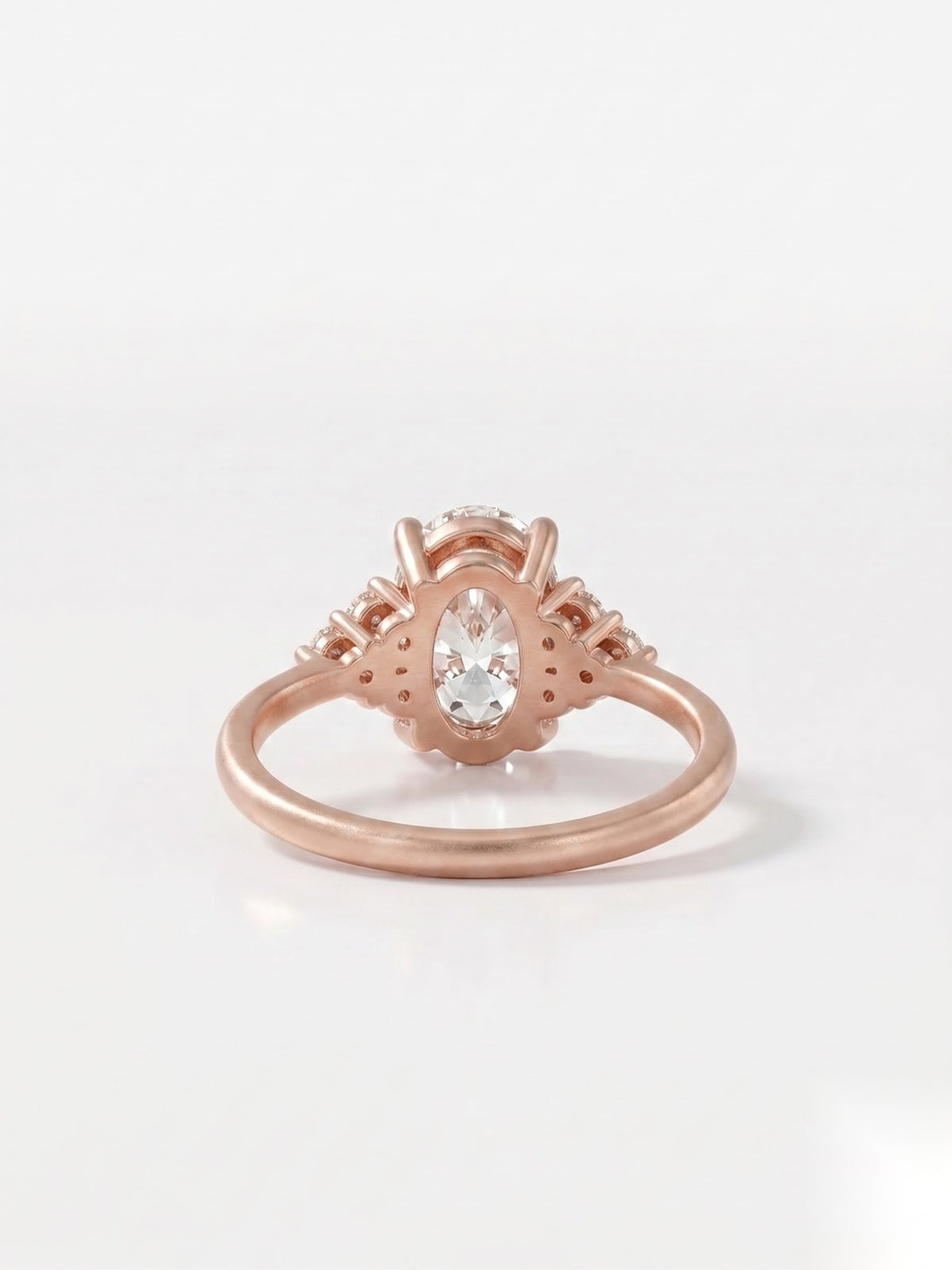 1.5 CT Oval Cluster Moissanite Engagement Ring