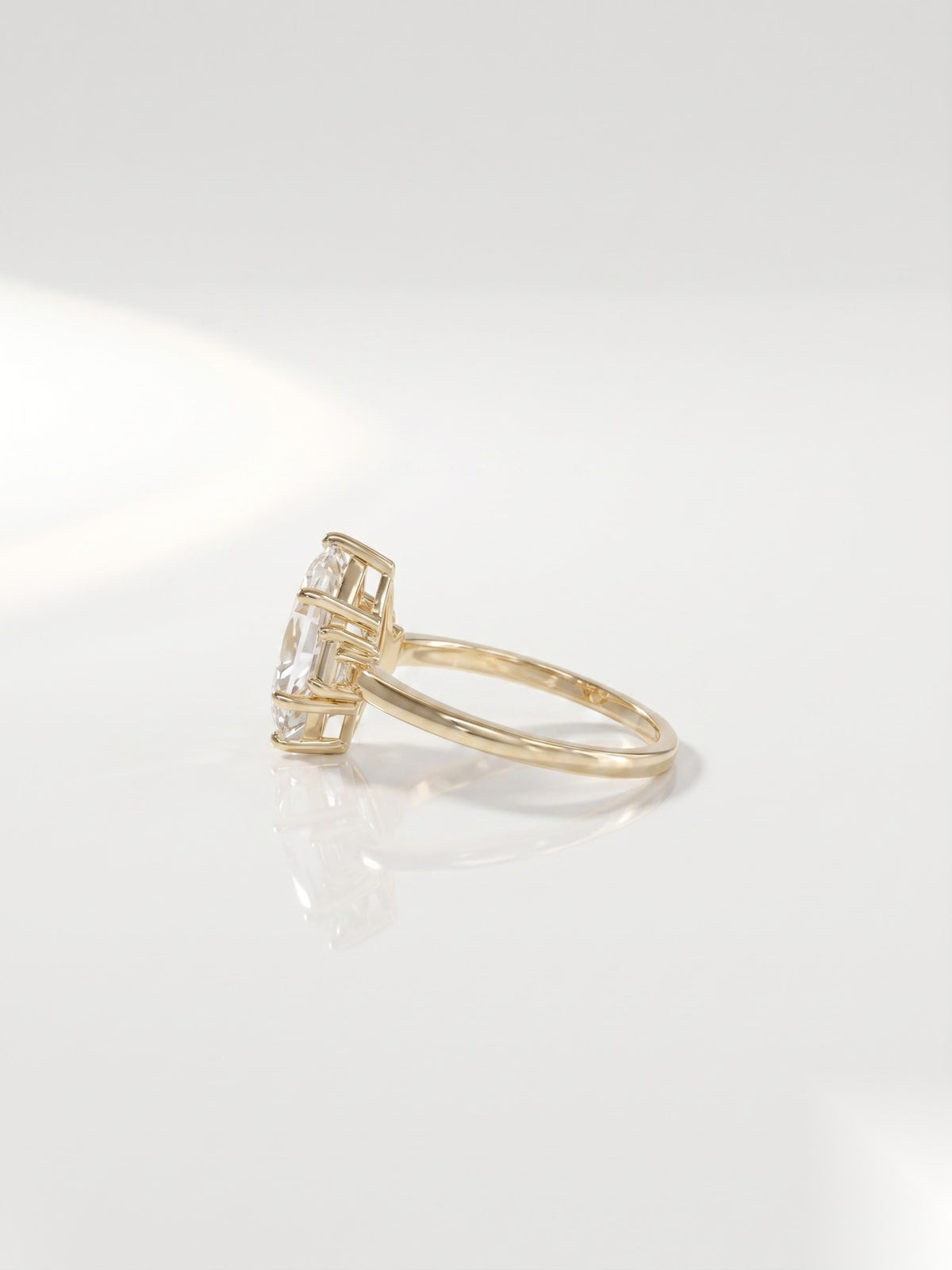 1.5 CT Marquise Five Stone Moissanite Engagement Ring