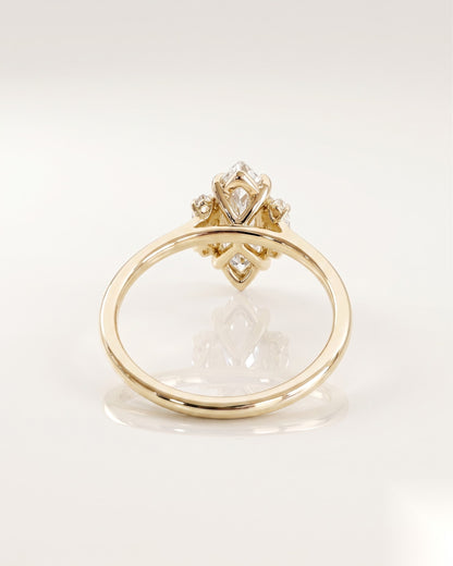 1 CT Marquise Three Stone Moissanite Engagement Ring