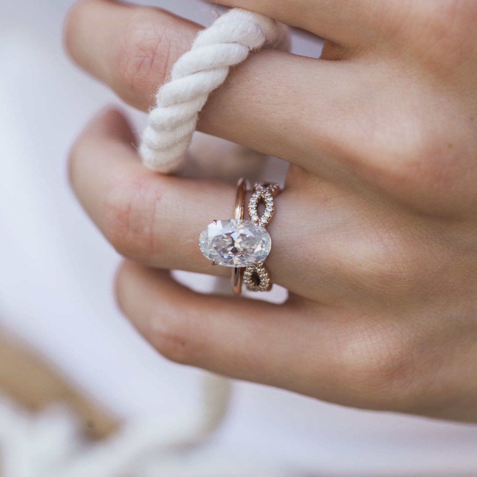 4 CT Oval Solitaire Moissanite Engagement Ring