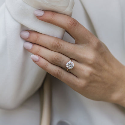 3 CT Round Solitaire Moissanite Engagement Ring