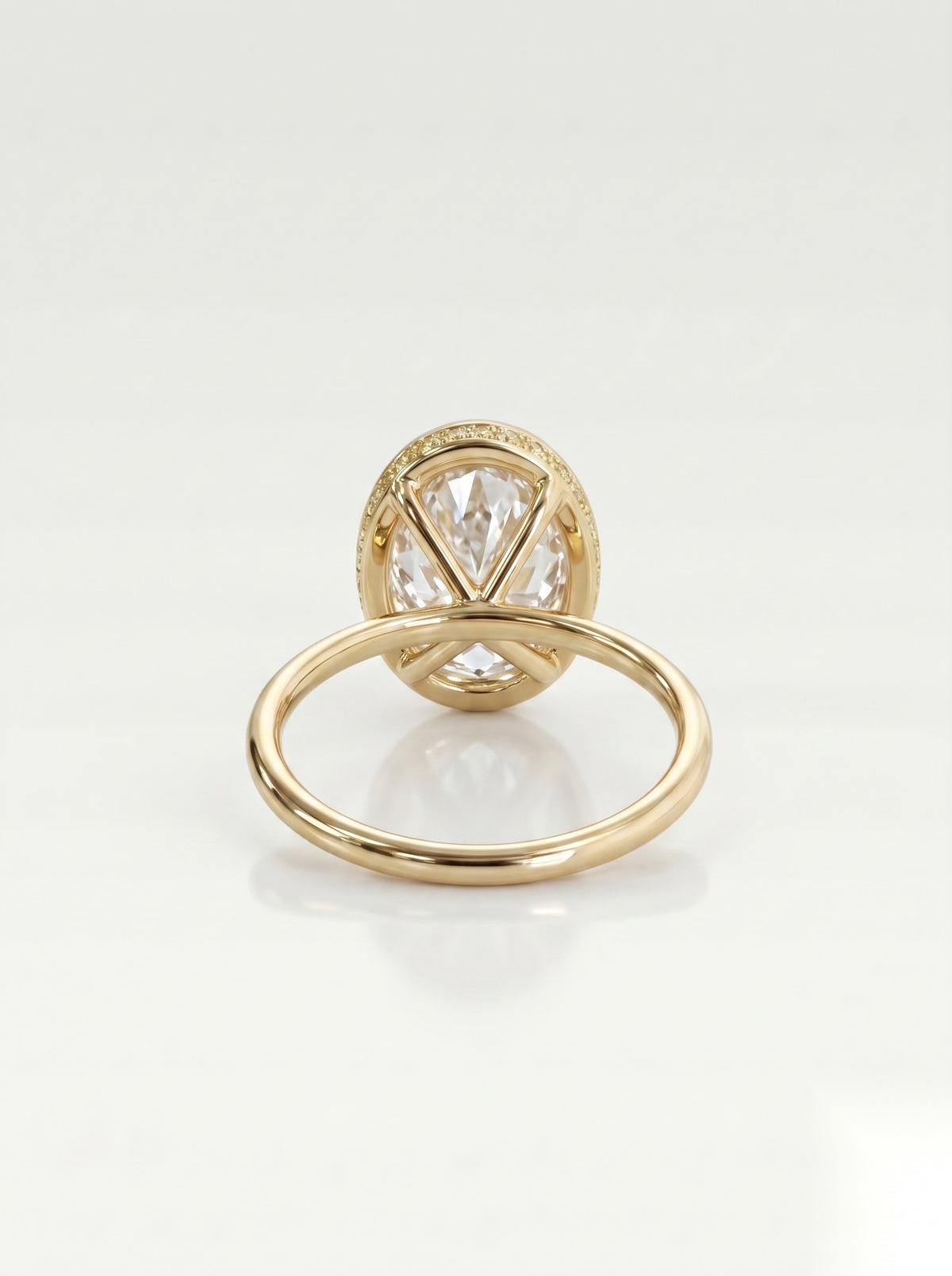 4 CT Oval Hidden Halo Moissanite Engagement Ring