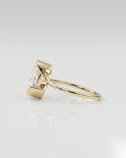 3 CT Oval Solitaire Moissanite Engagement Ring