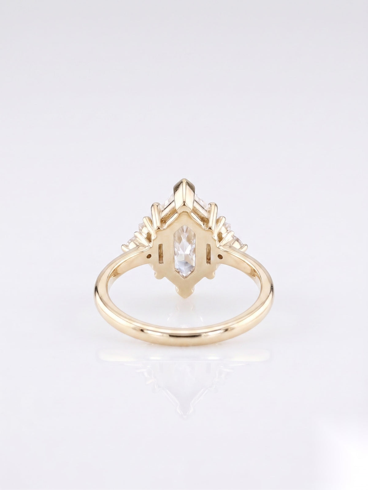 1.5 CT Marquise Five Stone Moissanite Engagement Ring