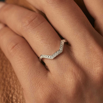 0.12 TCW Round Channel Setting Moissanite Wedding Band