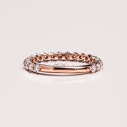 0.88 TCW Round Half Eternity Moissanite Wedding Band