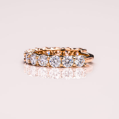 2.4 TCW Round Half Eternity Moissanite Wedding Band