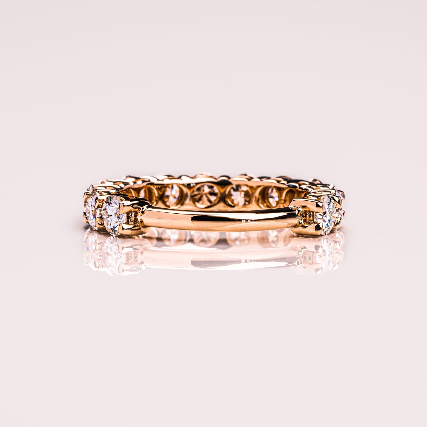 2.4 TCW Round Half Eternity Moissanite Wedding Band