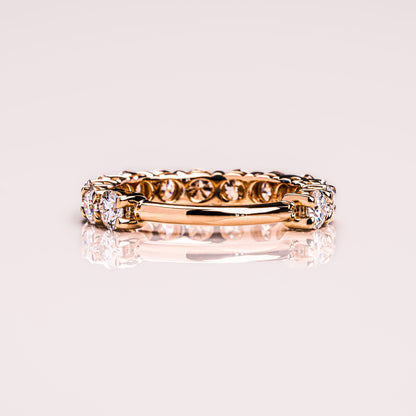 2.4 TCW Round Half Eternity Moissanite Wedding Band