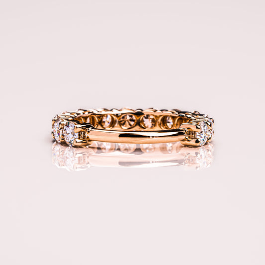 2.4 TCW Round Half Eternity Moissanite Wedding Band