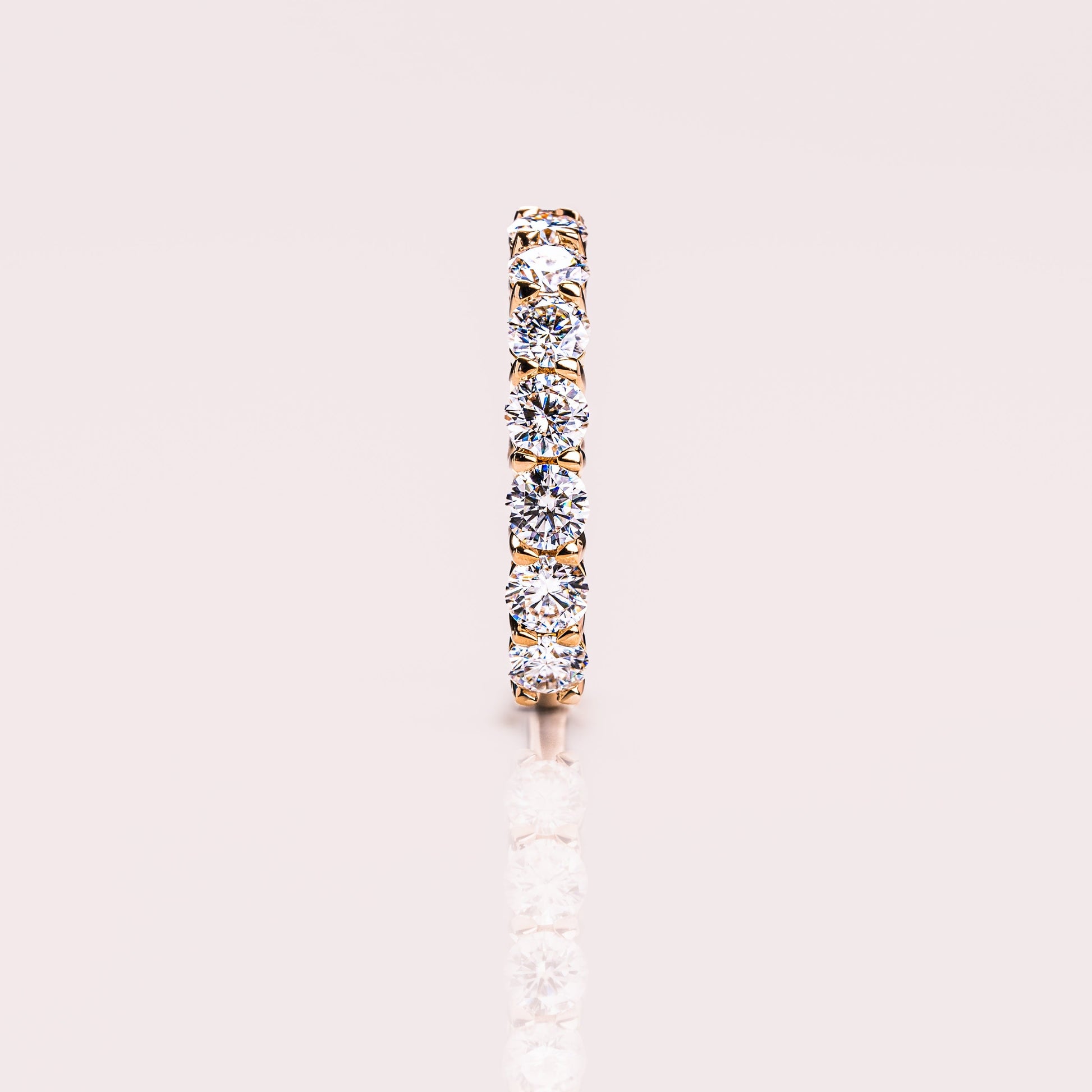 2.4 TCW Round Half Eternity Moissanite Wedding Band