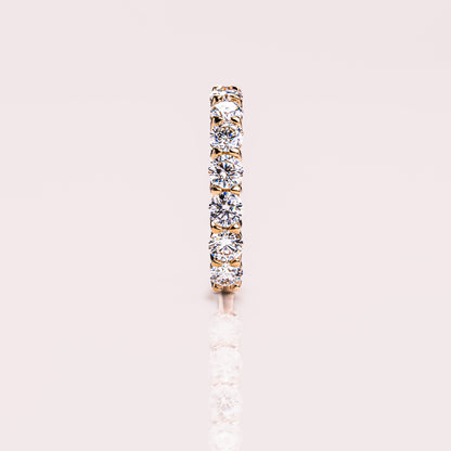 2.4 TCW Round Half Eternity Moissanite Wedding Band