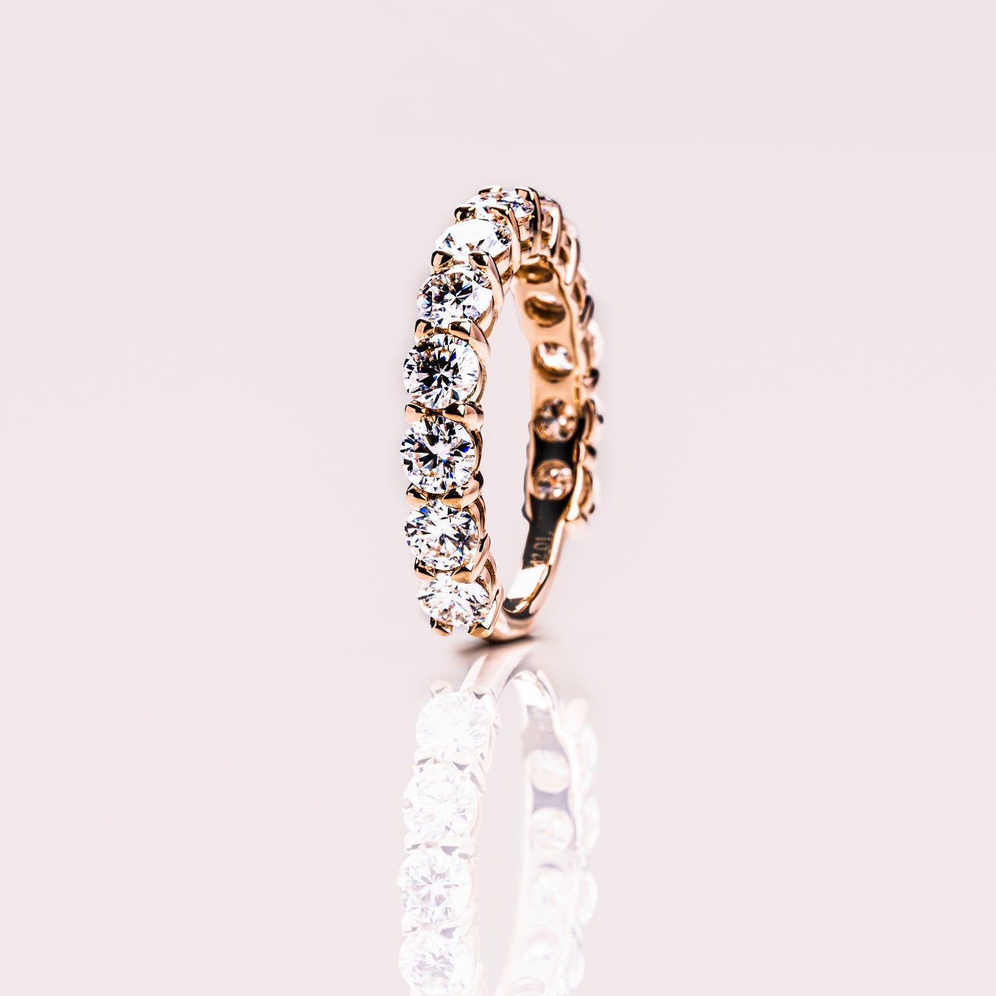 2.4 TCW Round Half Eternity Moissanite Wedding Band