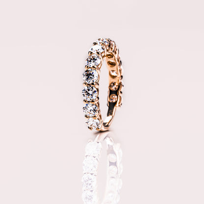 2.4 TCW Round Half Eternity Moissanite Wedding Band