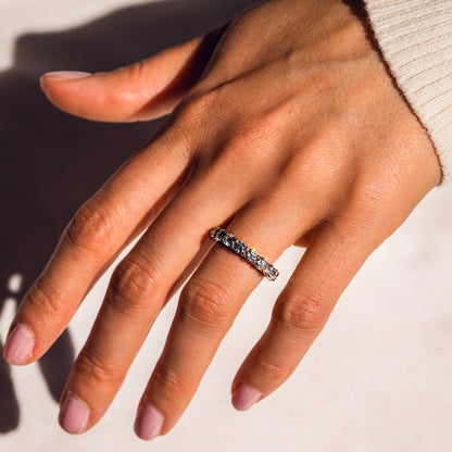 2.4 TCW Round Half Eternity Moissanite Wedding Band