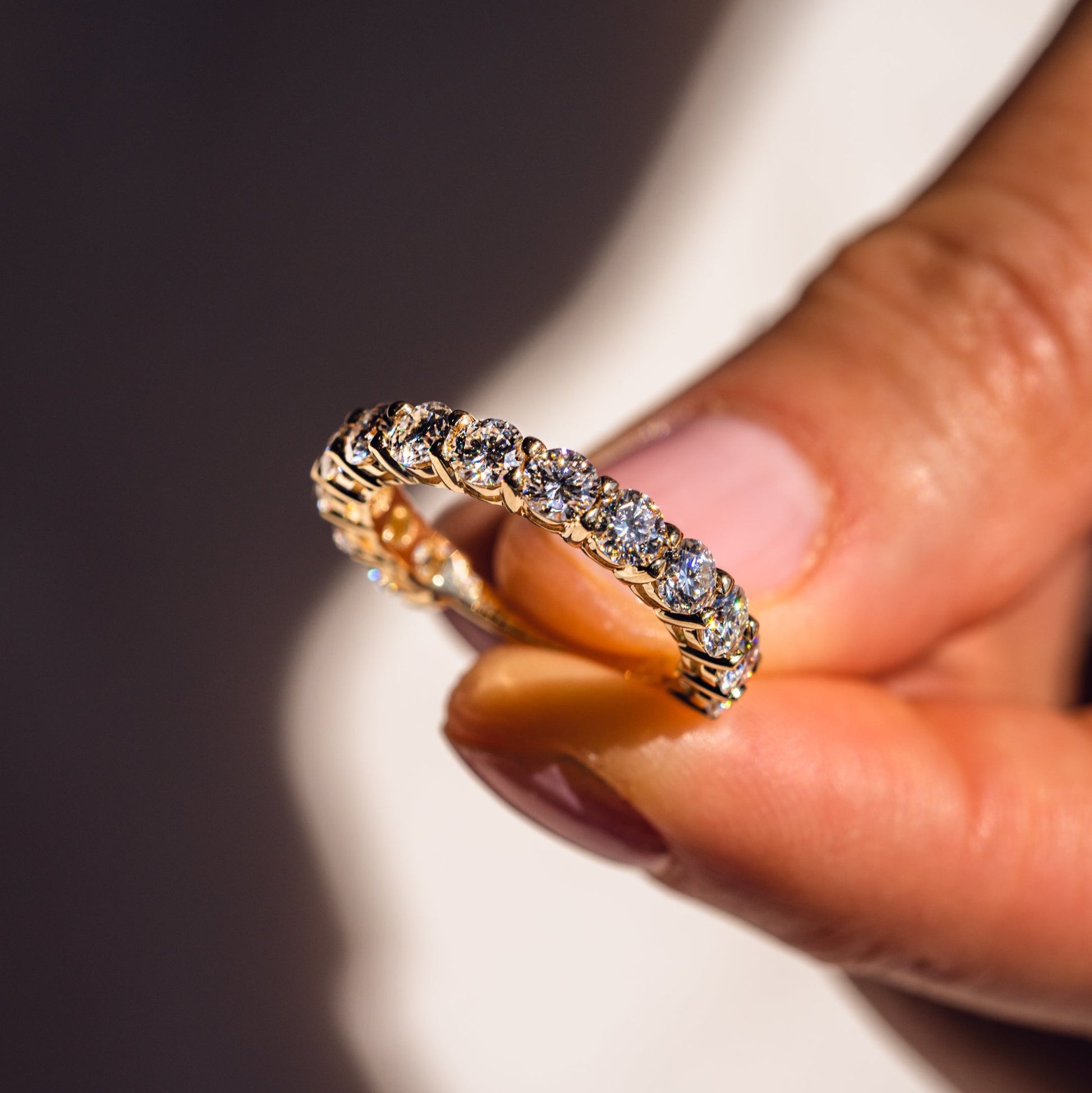 2.4 TCW Round Half Eternity Moissanite Wedding Band
