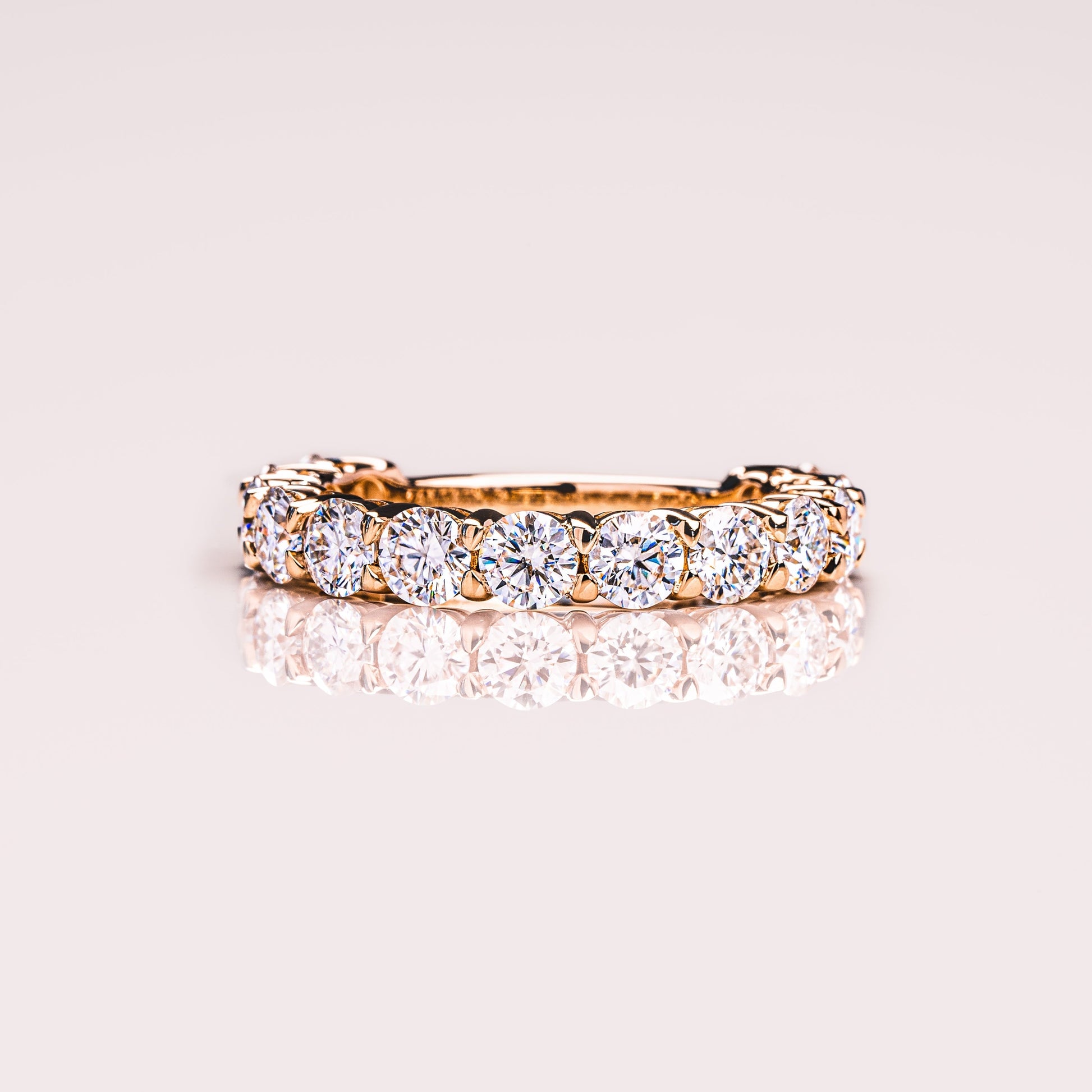 2.4 TCW Round Half Eternity Moissanite Wedding Band