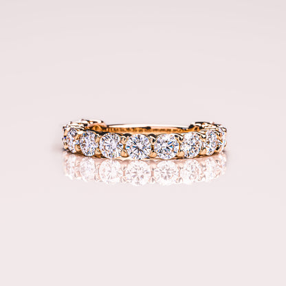 2.4 TCW Round Half Eternity Moissanite Wedding Band