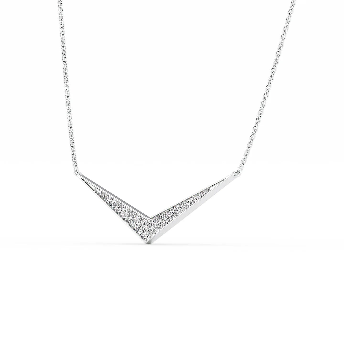 0.35 CT Round Shaped Moissanite Necklace