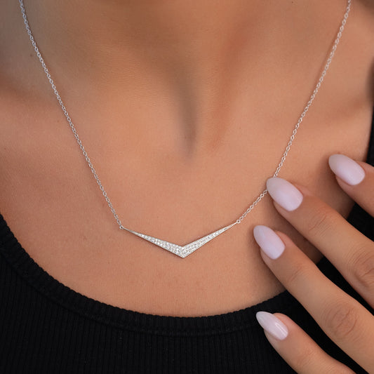0.35 CT Round Shaped Moissanite Necklace