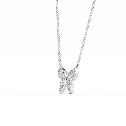 0.35 CT Round Shaped Moissanite Necklace In Multi Stone Design