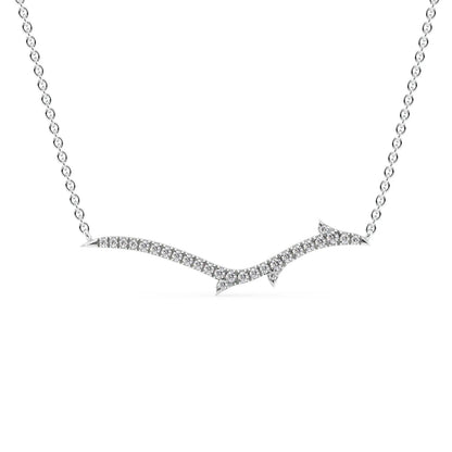 0.15 CT Round Shaped Moissanite Necklace In Multi Stone Design