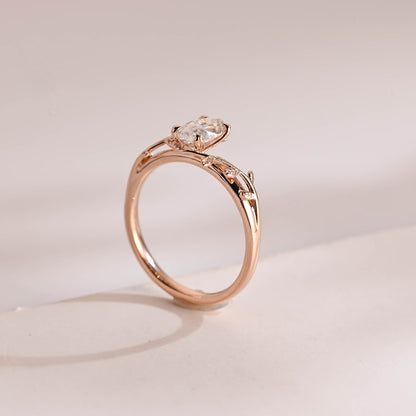 2.0 CT Marquise Solitaire Moissanite Engagement Ring