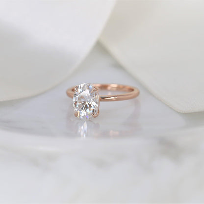 2.5 CT Oval Solitaire Moissanite Engagement Ring