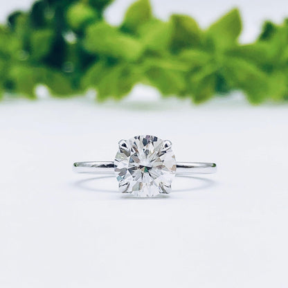 1.85 CT Round Solitaire Moissanite Engagement Ring